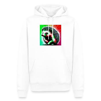 hérisson - Sweat à capuche Premium bio Homme - blanc - Devant - Nico (187cm)
