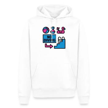 Pool Party Set Sommer 90er - Männer Premium Bio Hoodie - Weiß - Vorne - Nico (187cm)