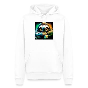 paresse - Sweat à capuche Premium bio Homme - blanc - Devant - Nico (187cm)