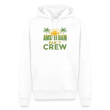 Amsterdam Party Crew - Sweat à capuche Premium bio Homme - blanc - Devant - Nico (187cm)