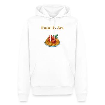 Food Is Art ... Spaghetti mit Fleischbällchen - Männer Premium Bio Hoodie - Weiß - Vorne - Nico (187cm)