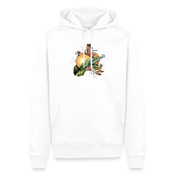 Butterflies on an orange - Men’s Premium Organic Hoodie - white - Front - Nico (187cm)