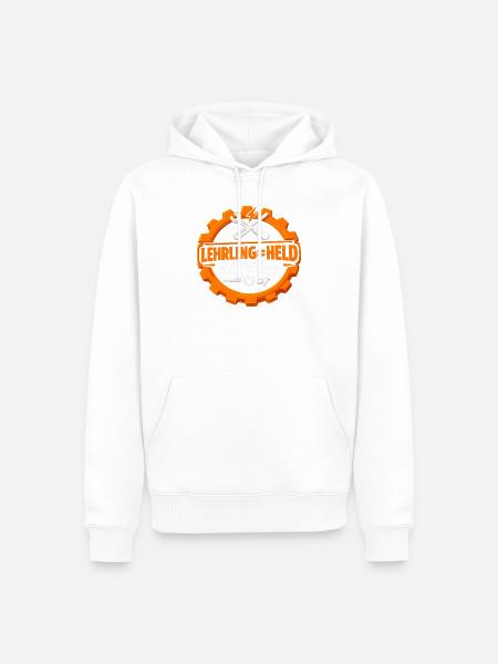 Lehrlinge sind Helden in Ausbildung - Männer Premium Bio Hoodie - Weiß
