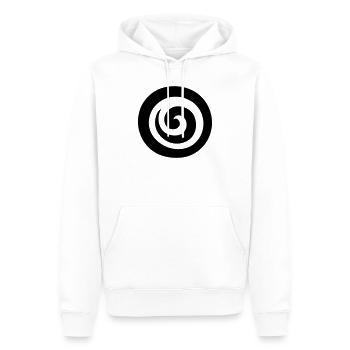 japonaise spirale - Sweat à capuche Premium bio Homme - blanc - Devant - Nico (187cm)