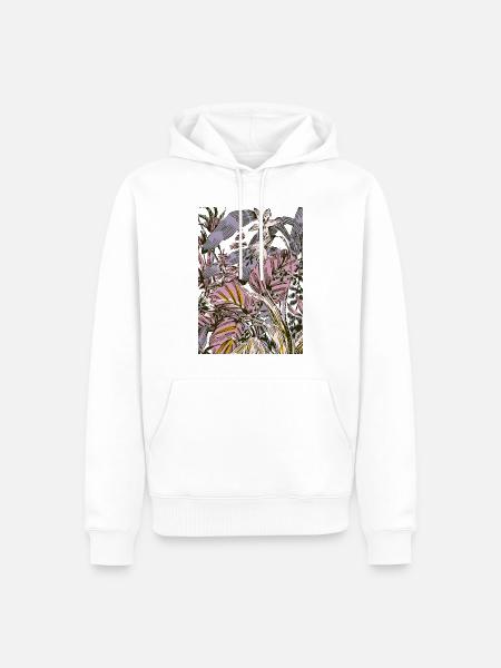 Wiese - Männer Premium Bio Hoodie - Weiß