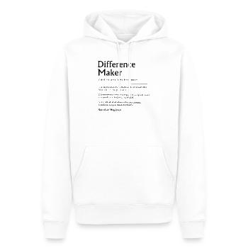 Difference Maker Lehrer-Geschenkschule - Männer Premium Bio Hoodie - Weiß - Vorne - Nico (187cm)