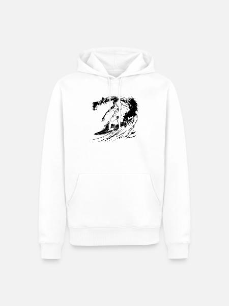 Surfer - Männer Premium Bio Hoodie - Weiß