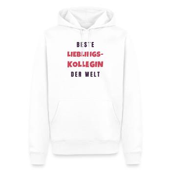 Beste Lieblingskollegin der Welt - Männer Premium Bio Hoodie - Weiß - Vorne - Nico (187cm)