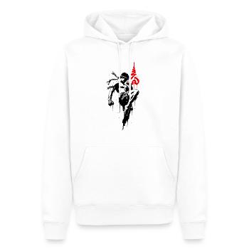 Nak Muay – Muay-Thai-Kämpfer - Männer Premium Bio Hoodie - Weiß - Vorne - Nico (187cm)