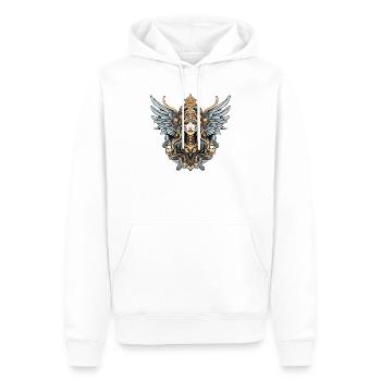 Walküre Kriegerin mit Flügelhelm - Männer Premium Bio Hoodie - Weiß - Vorne - Nico (187cm)