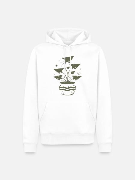 Magische Wachstumspflanze Explosiv - Männer Premium Bio Hoodie - Weiß