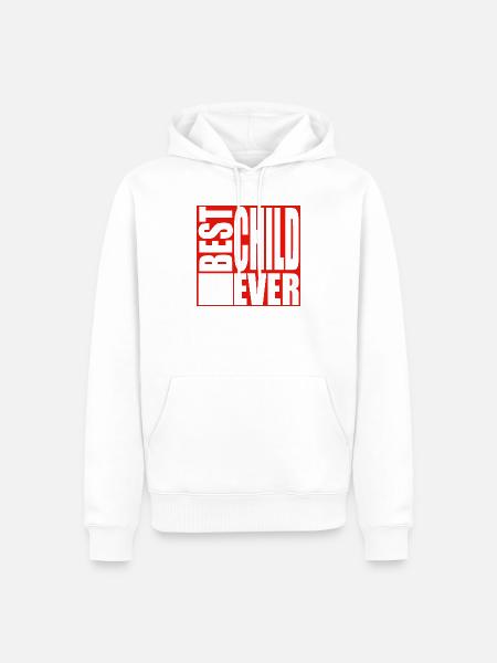 Bestes Kind Geschenk - Männer Premium Bio Hoodie - Weiß