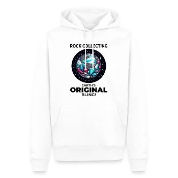 Collecte de roches: le bling originel de la Terre! Géologie - Sweat à capuche Premium bio Homme - blanc - Devant - Nico (187cm)