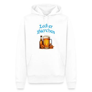 Delicious beer article - Men’s Premium Organic Hoodie - white - Front - Nico (187cm)