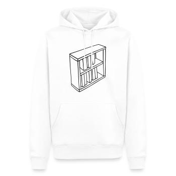 Conception clipart de bibliothèque - Sweat à capuche Premium bio Homme - blanc - Devant - Nico (187cm)