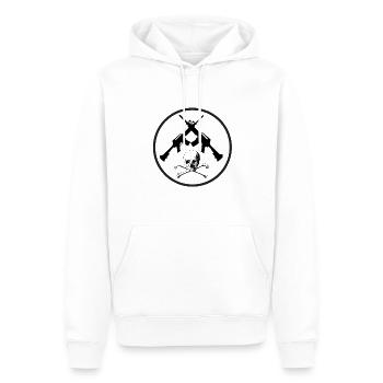 Weapons & Skull - Men’s Premium Organic Hoodie - white - Front - Nico (187cm)