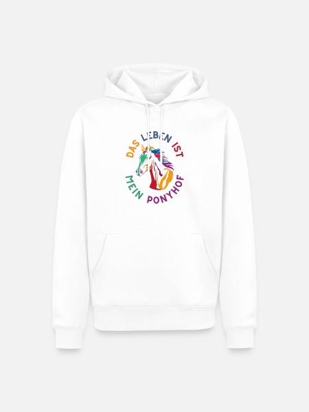 Mein Ponyhof - Männer Premium Bio Hoodie - Weiß