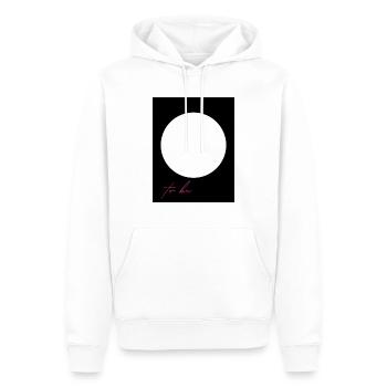 Mond - Männer Premium Bio Hoodie - Weiß - Vorne - Nico (187cm)