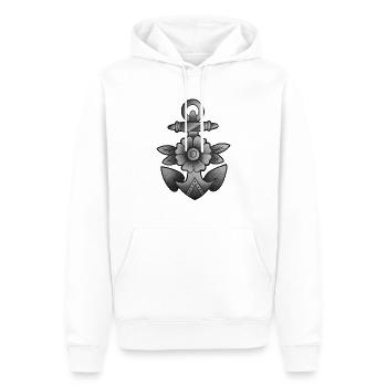 Traditional Tattoo Anker - Männer Premium Bio Hoodie - Weiß - Vorne - Nico (187cm)