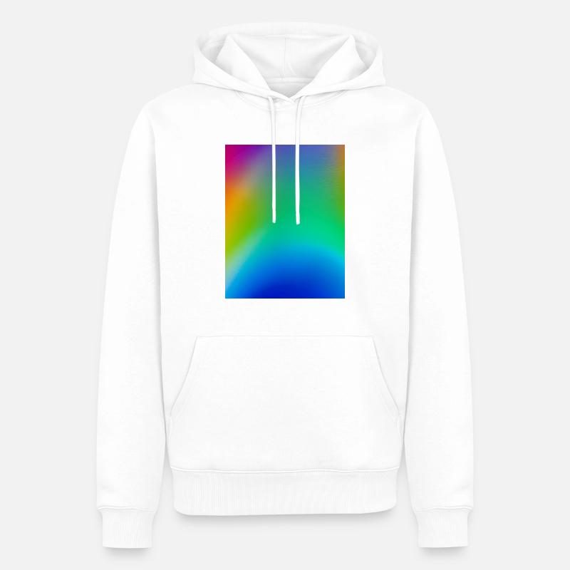 Sommer mit Regenbogenfarben - Männer Premium Bio Hoodie - Weiß