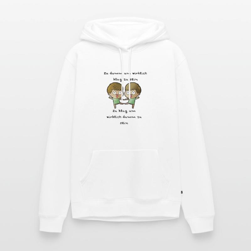 zu dumm oder zu klug Männer Premium Bio Hoodie