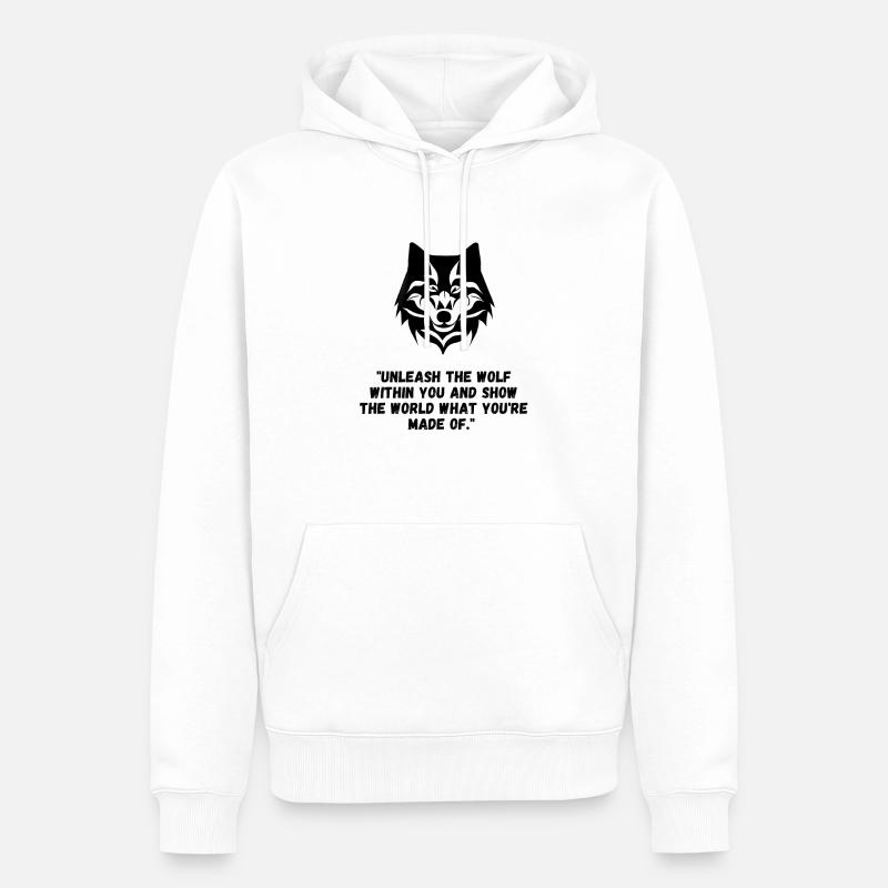 Libérez le loup - Sweat à capuche Premium bio Homme - blanc