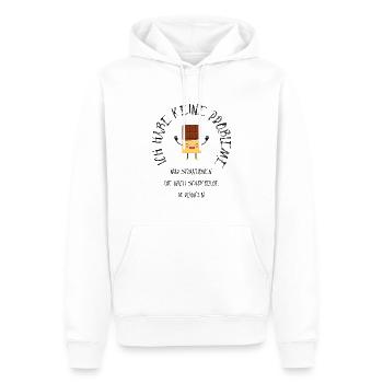Schokoladenfreude - Männer Premium Bio Hoodie - Weiß - Vorne - Nico (187cm)