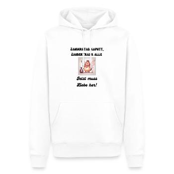 Zauberstab kaputt - Zaubertrank alle - Jetzt muss - Männer Premium Bio Hoodie - Weiß - Vorne - Nico (187cm)