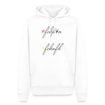 Zeichen setzen - Männer Premium Bio Hoodie - Weiß - Vorne - Nico (187cm)