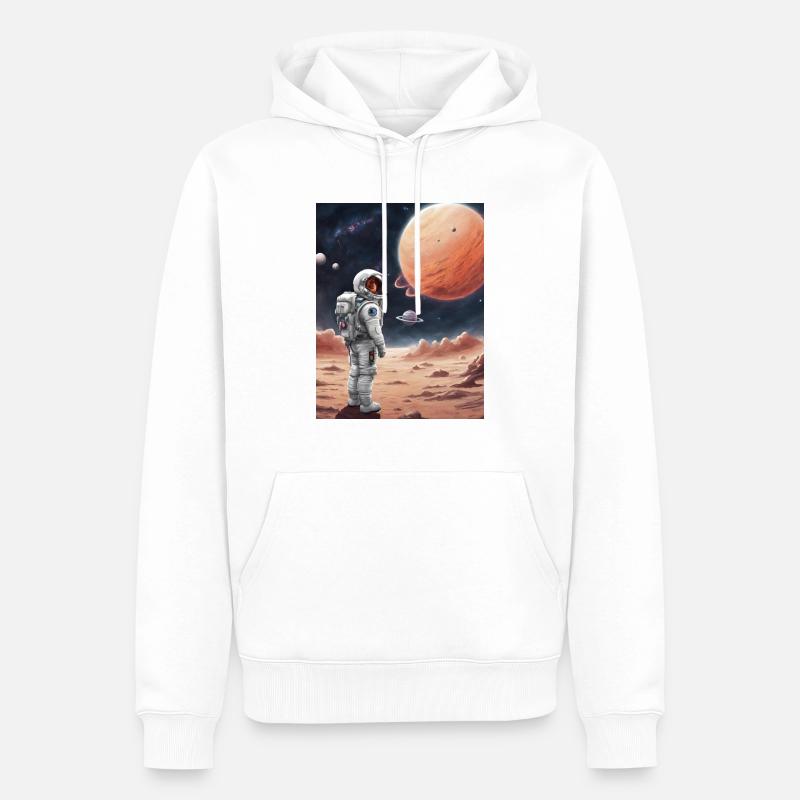 Astronaute de l’espace - Sweat à capuche Premium bio Homme - blanc