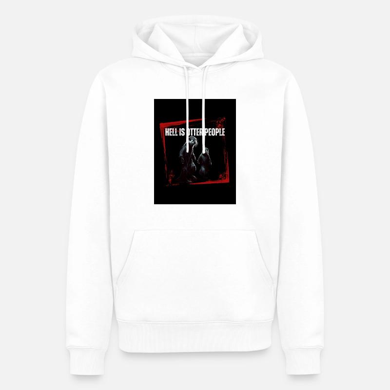 Hell is Otter People - Männer Premium Bio Hoodie - Weiß