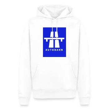 Autobahn - Männer Premium Bio Hoodie - Weiß - Vorne - Nico (187cm)