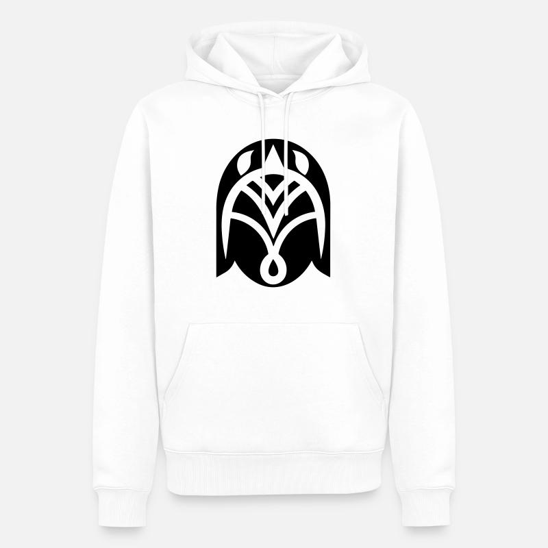 Wikingerhelm Krieger - Männer Premium Bio Hoodie - Weiß