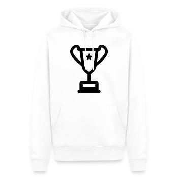 trophée - Sweat à capuche Premium bio Homme - blanc - Devant - Nico (187cm)