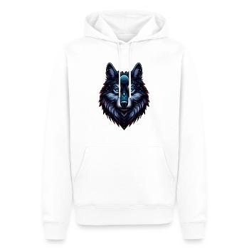 Kosmischer Wolf - Männer Premium Bio Hoodie - Weiß - Vorne - Nico (187cm)