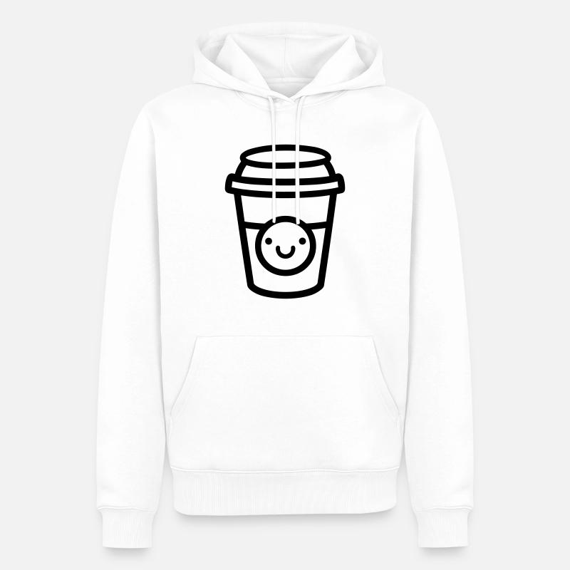 Mug de café - Sweat à capuche Premium bio Homme - blanc