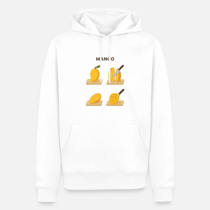 Mango Frucht lecker Geschenk - Männer Premium Bio Hoodie - Weiß