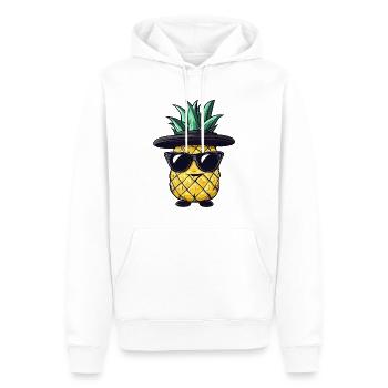 Cool guitare licorne rockers - Sweat à capuche Premium bio Homme - blanc - Devant - Nico (187cm)
