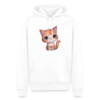 Chaton - Sweat à capuche Premium bio Homme - blanc - Devant - Nico (187cm)