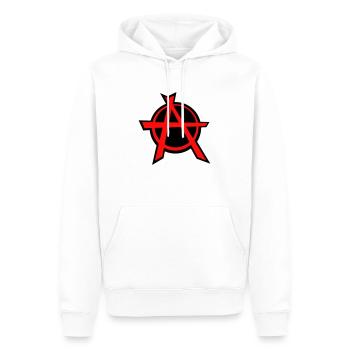 Anarchist - Männer Premium Bio Hoodie - Weiß - Vorne - Nico (187cm)