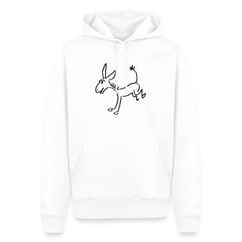 Esel - Männer Premium Bio Hoodie - Weiß - Vorne - Nico (187cm)