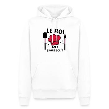 le roi du barbecue - Sweat à capuche Premium bio Homme - blanc - Devant - Nico (187cm)