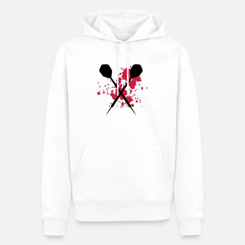 dart - Männer Premium Bio Hoodie - Weiß