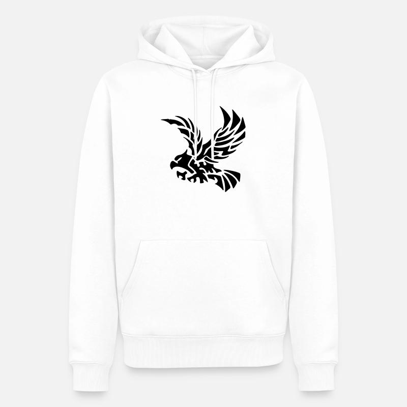 tribal eagle - Männer Premium Bio Hoodie - Weiß