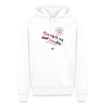 Volksfront (3col) - Männer Premium Bio Hoodie - Weiß - Vorne - Nico (187cm)