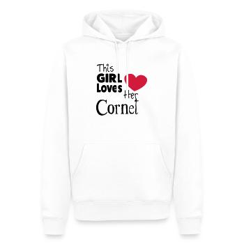 This Girl Loves Her Cornet - Männer Premium Bio Hoodie - Weiß - Vorne - Nico (187cm)