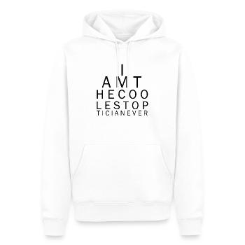 Opticiens: Je suis le plus cool jamais Opticien - Sweat à capuche Premium bio Homme - blanc - Devant - Nico (187cm)