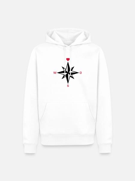 north_heart_072011_c_2c - Men’s Premium Organic Hoodie - white