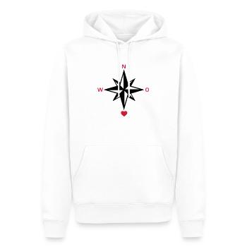 south_heart_072011_a_2c - Men’s Premium Organic Hoodie - white - Front - Nico (187cm)