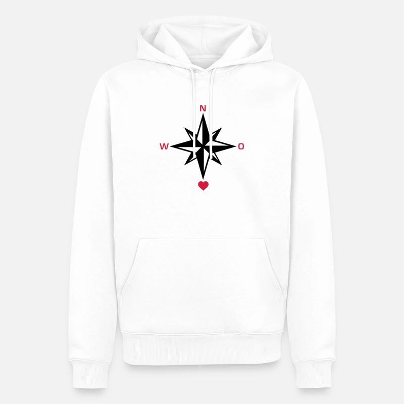 south_heart_072011_a_2c - Sweat à capuche Premium bio Homme - blanc